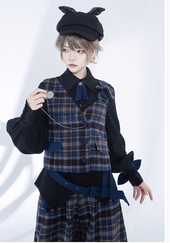 Princess Chronicles - Secret Morning News - Ouji Lolita Pants Vest Set