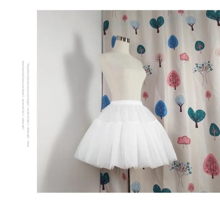 Krncrlo - Lolita Petticoat Adjustable 14M Puffy Fishbone Petticoat