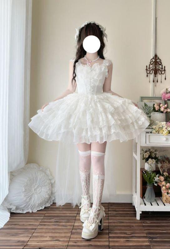 Phoenix Rise - Sweet Lolita Wedding JSK, Bullet Dress Inspired