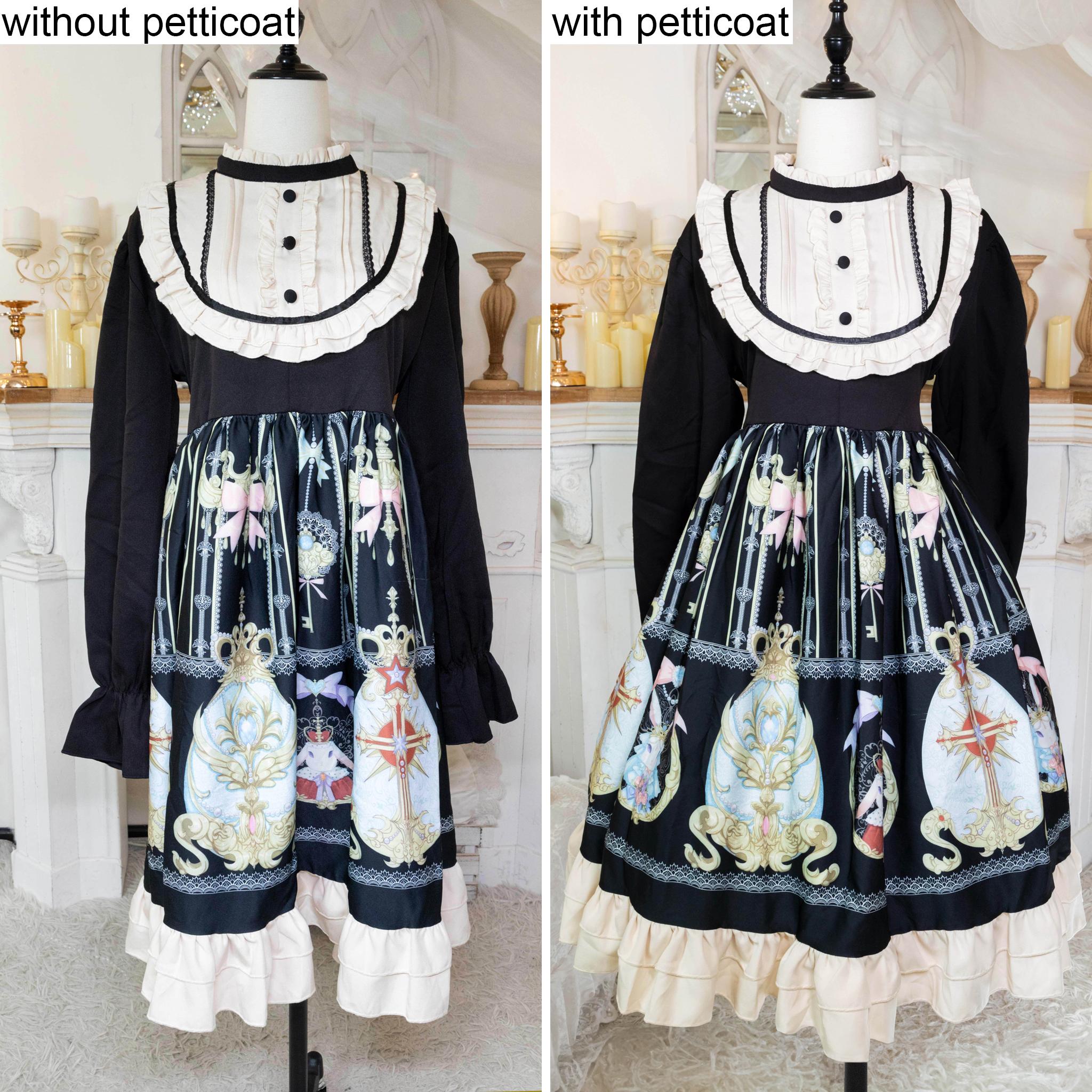 Noloria by 42Lolita - Medium-High Volume Lolita White Puffy Petticoat, 17.7" (45 CM)