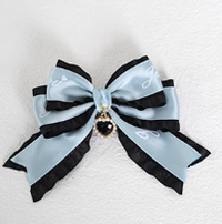Xiaogui - Sweet Lolita Ribbon Bow Hair Clips letters black and blue fish mouth clip