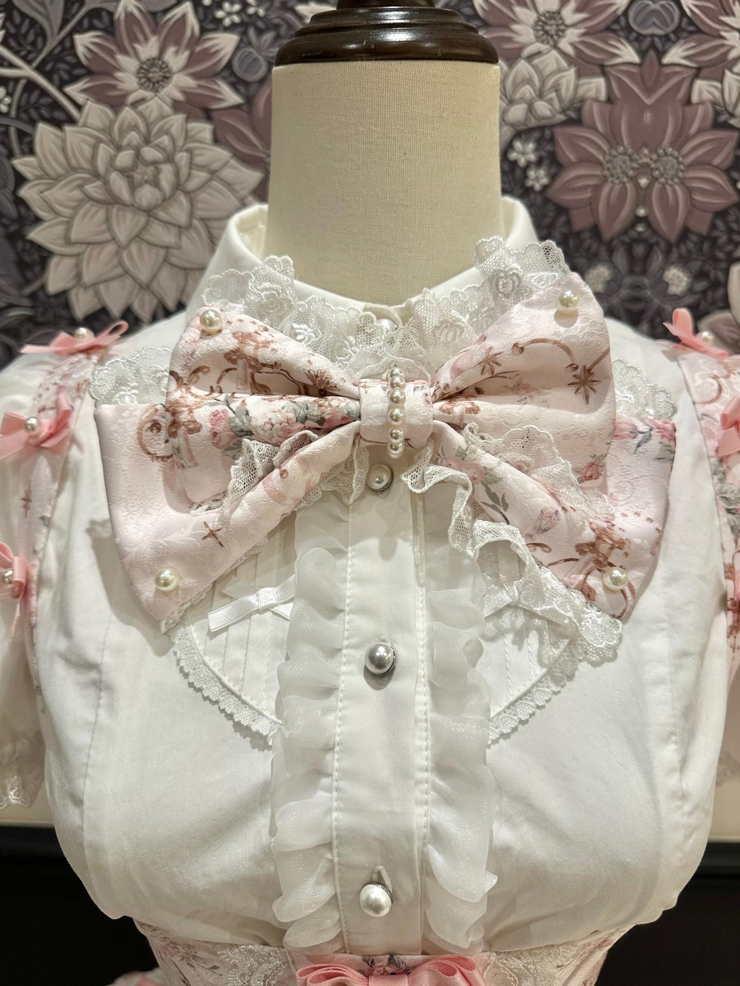 Mengfuzi - FLower in the Mirror - Old-School Lolita Bodice & SK Set, Short-Sleeved OP 44280:802287