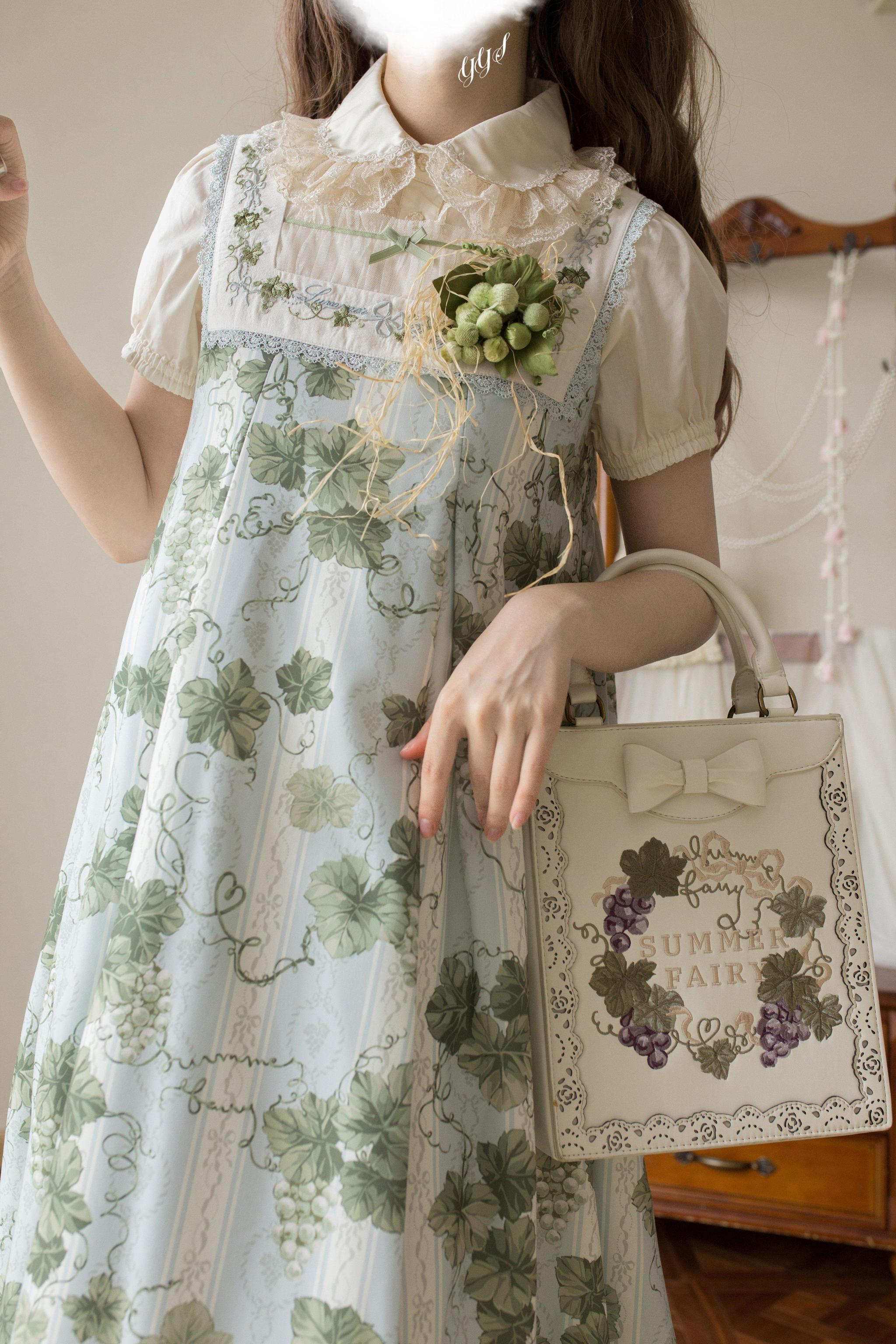 Sugar Heart Rose - Old School Lolita Cotton Blouse with Ruffles