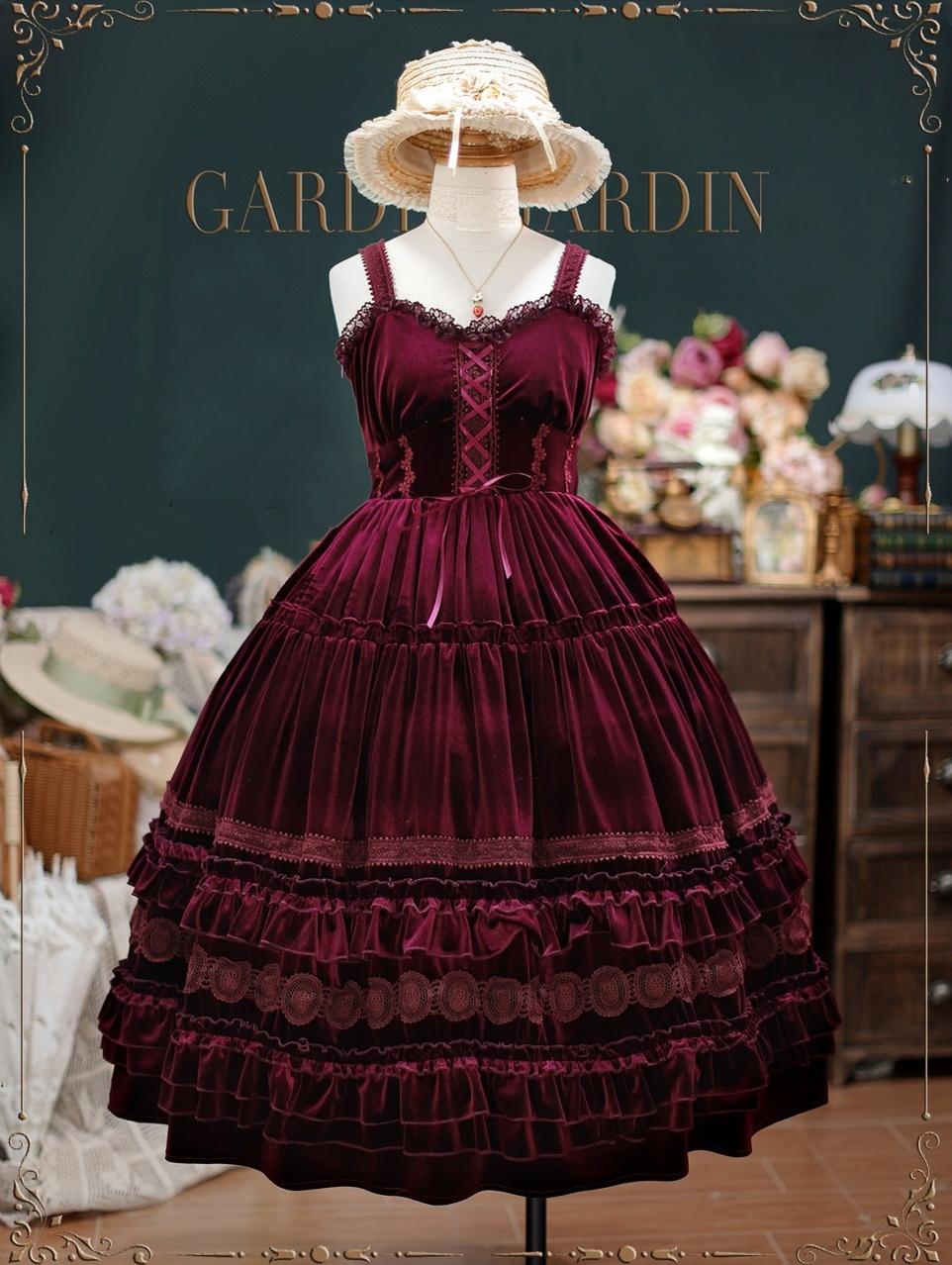 Tiny Garden - Elegant Chiffon Lolita Dress Silky Short Dream Bouquet JSK