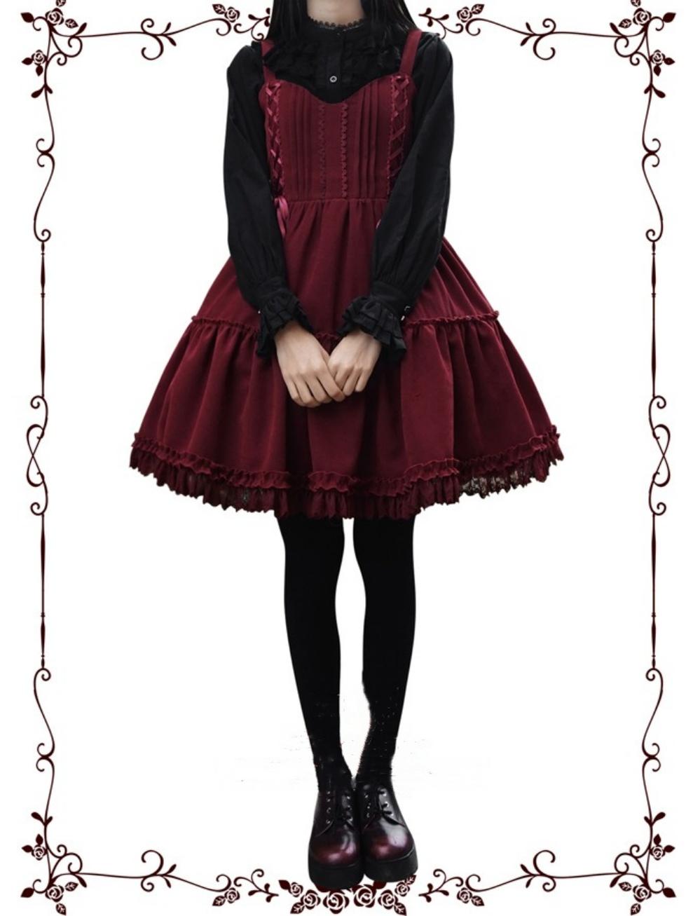 Tiny garden - Garden Waltz 1.0 Burgundy Autumn Winter Lolita JSK
