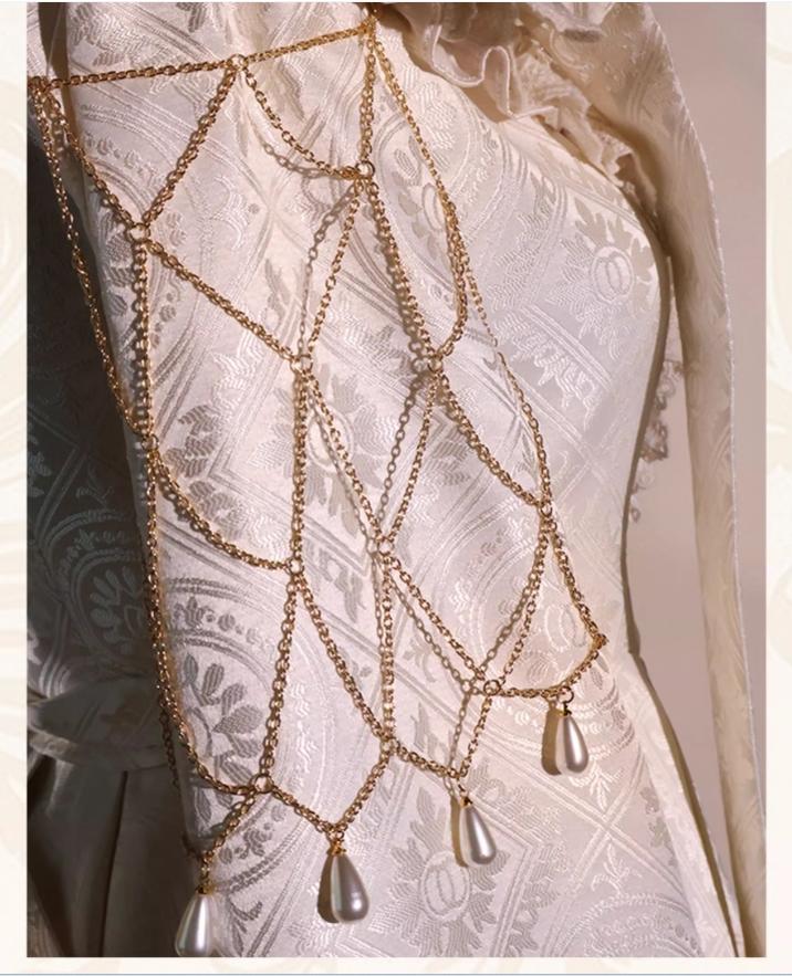 LizBird - Reincarnation of Time - Elegant Lolita OP Set with Waist-Cinching and A-Line Styles 42577:746120