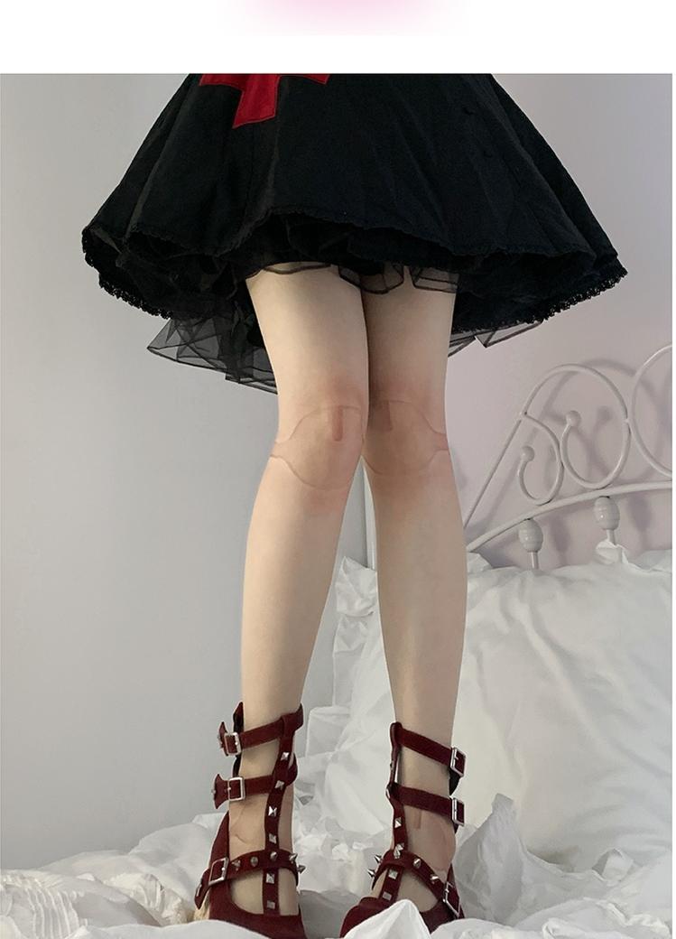 Roji Roji~Sweet Lolita Pantyhose Joint Print Light Stockings Summer   