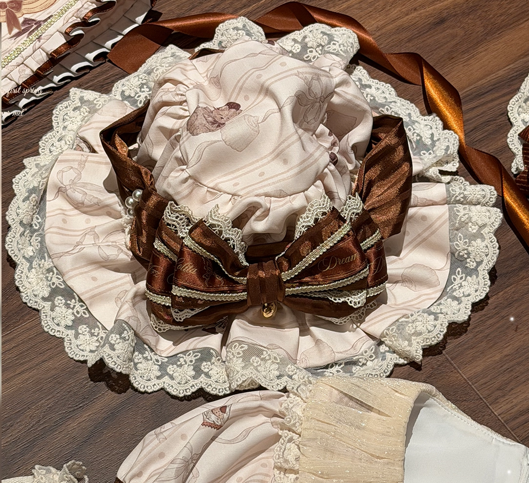 Little Bear Workshop - Sweet Lolita Headdress and Accessories Bear Soft-crown Hat Only One Size