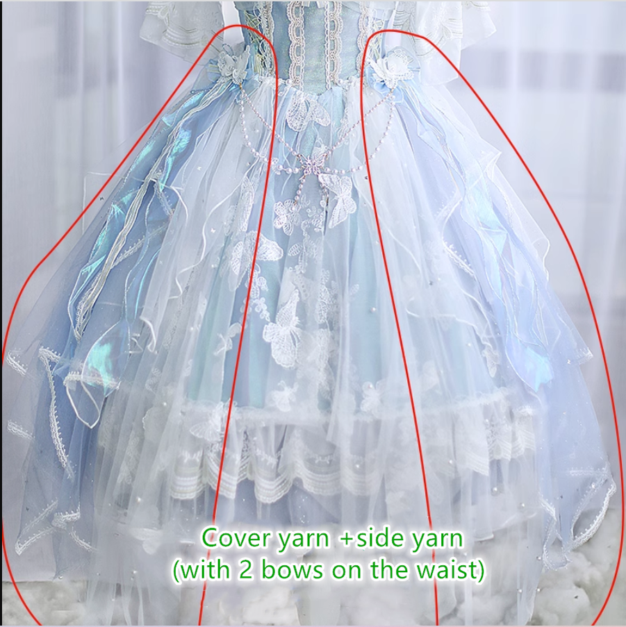 FantasyMirror - Exquisite Butterfly JSK Floral Wedding Lolita JSK Dress (L M S) 16726:222086