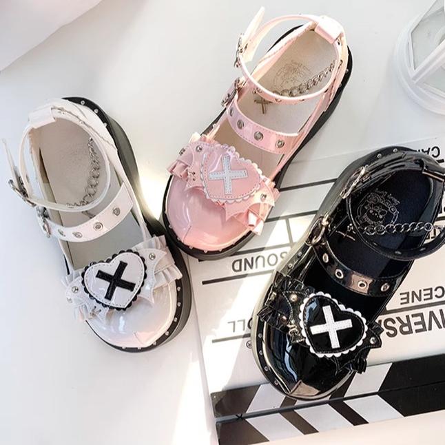 Beauty Bunny - Sweet Academy - Gothic Lolita Shoes Thick Sole Y2K Lolita Shoes