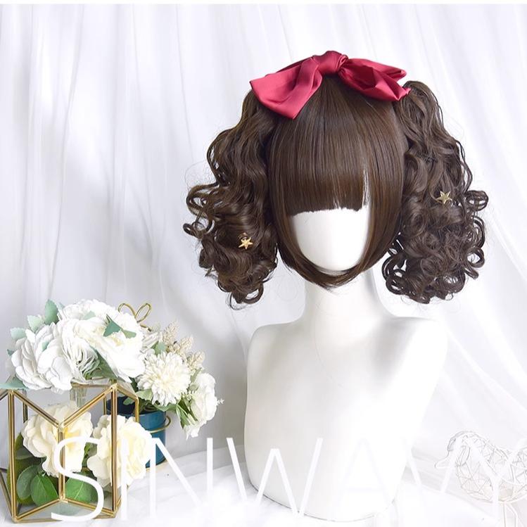 Sinwavy~Pandora's Box~Lolita Short Wig with Cute Double Ponytails 33090:432216
