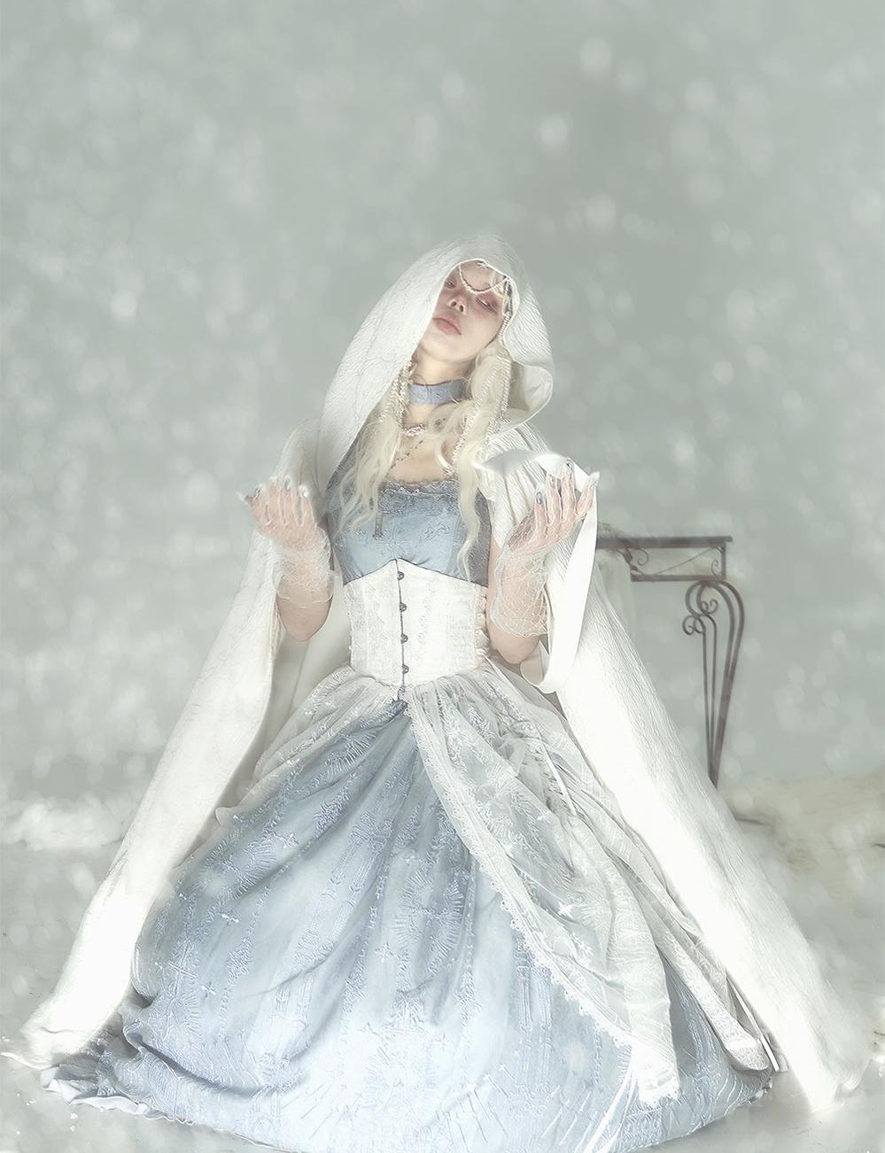 ZJstory~Gothic Lolita Cape Long-sleeved Shawl with Detachable Hood 42129:734127