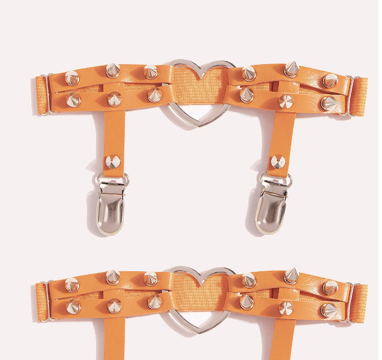 Day Dream - Punk Lolita Garters Stocking Clips Multicolors organge (price is for one; buy two for a pair)