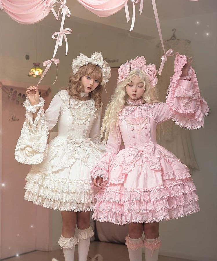 Plum Tree - Pure Love Language - Sweet Lolita Pearl JSK Princess Sleeves Blouse