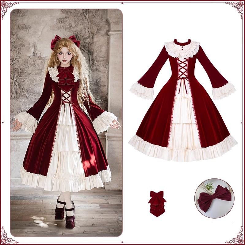 The Nutcracker - Winter Classic Lolita OP Dress, Front Opening (L M S) 44385:806466