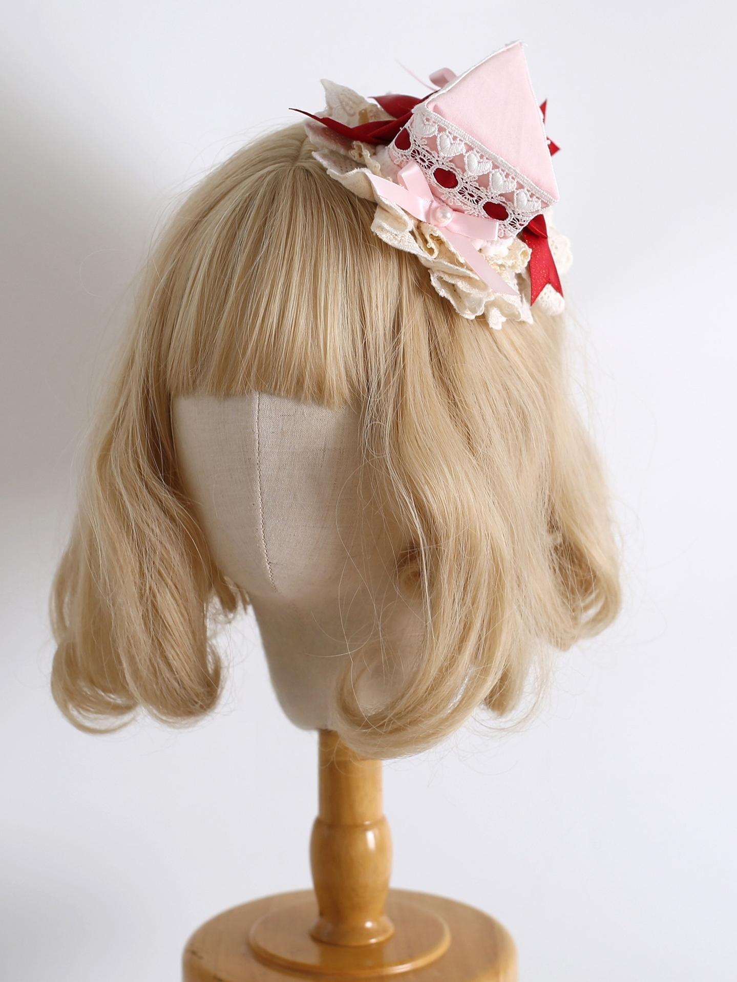 Xiaogui - Sweet Lolita Headdress, Triangle Cake Clip A Triangle Cake (with fixed clip)