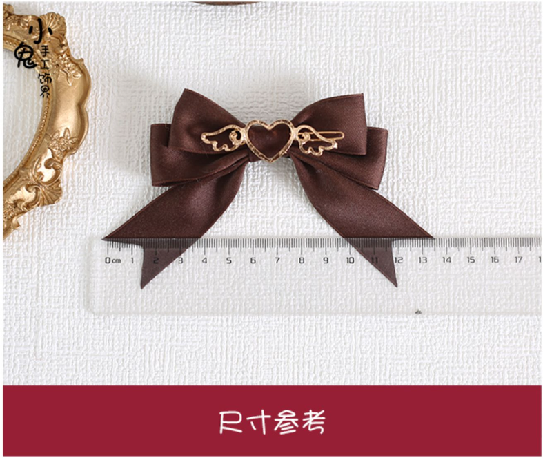 Xiaogui - Handmade Kawaii Bow Clips Brooch Multicolors