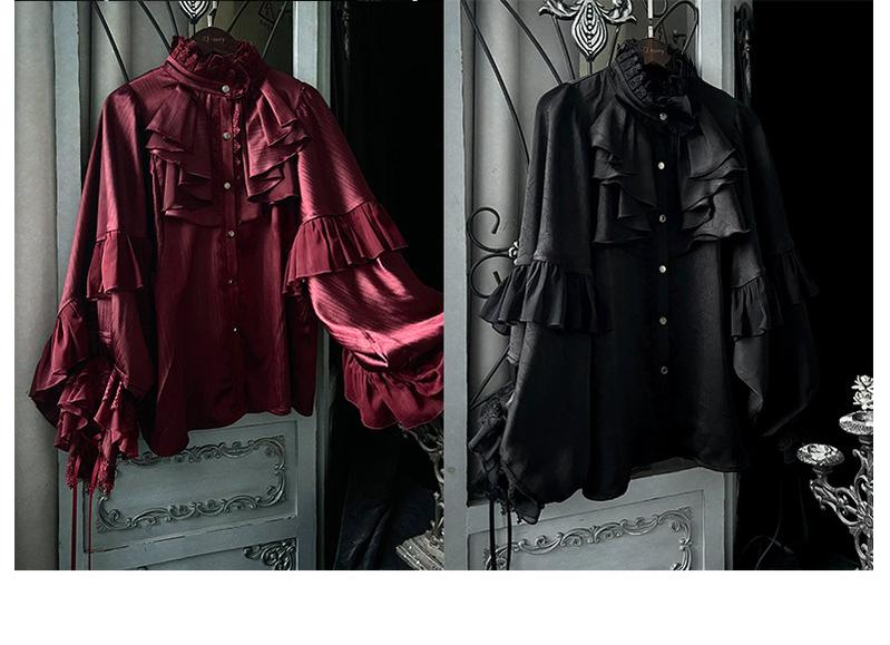 Dragon Bone Cemetery - Gothic Lolita Batwing Sleeves Blouse