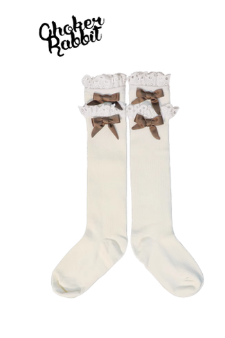 Choker Rabbit - Tabby Cat - Kawaii Lolita Accessory Cat Ear Headband Accessories a pair of long socks white