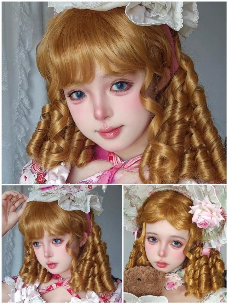 Lolita Roman Roll Wig, Shape-Resistant Fiber 44970:830373