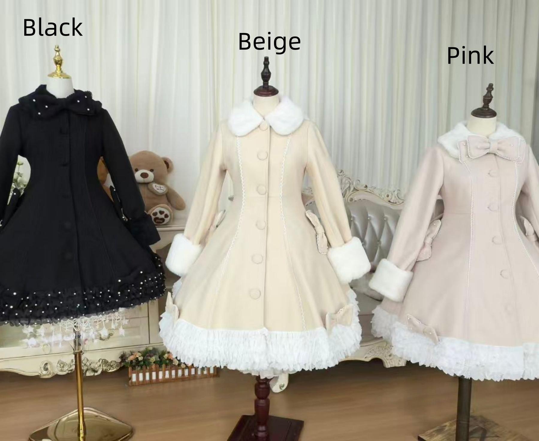 Bunny Magic Forest - High Waisted Sweet Lolita Overcoat, Bunny Ear Collar 44100:795335