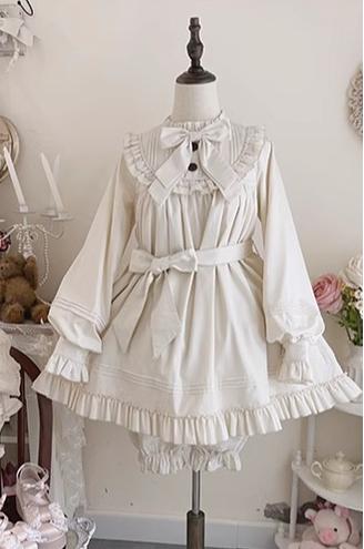 Uncle's Workshop - Lullaby - Cotton Lolita OP Dress Kawaii Lolita Bloomers 34608:463534