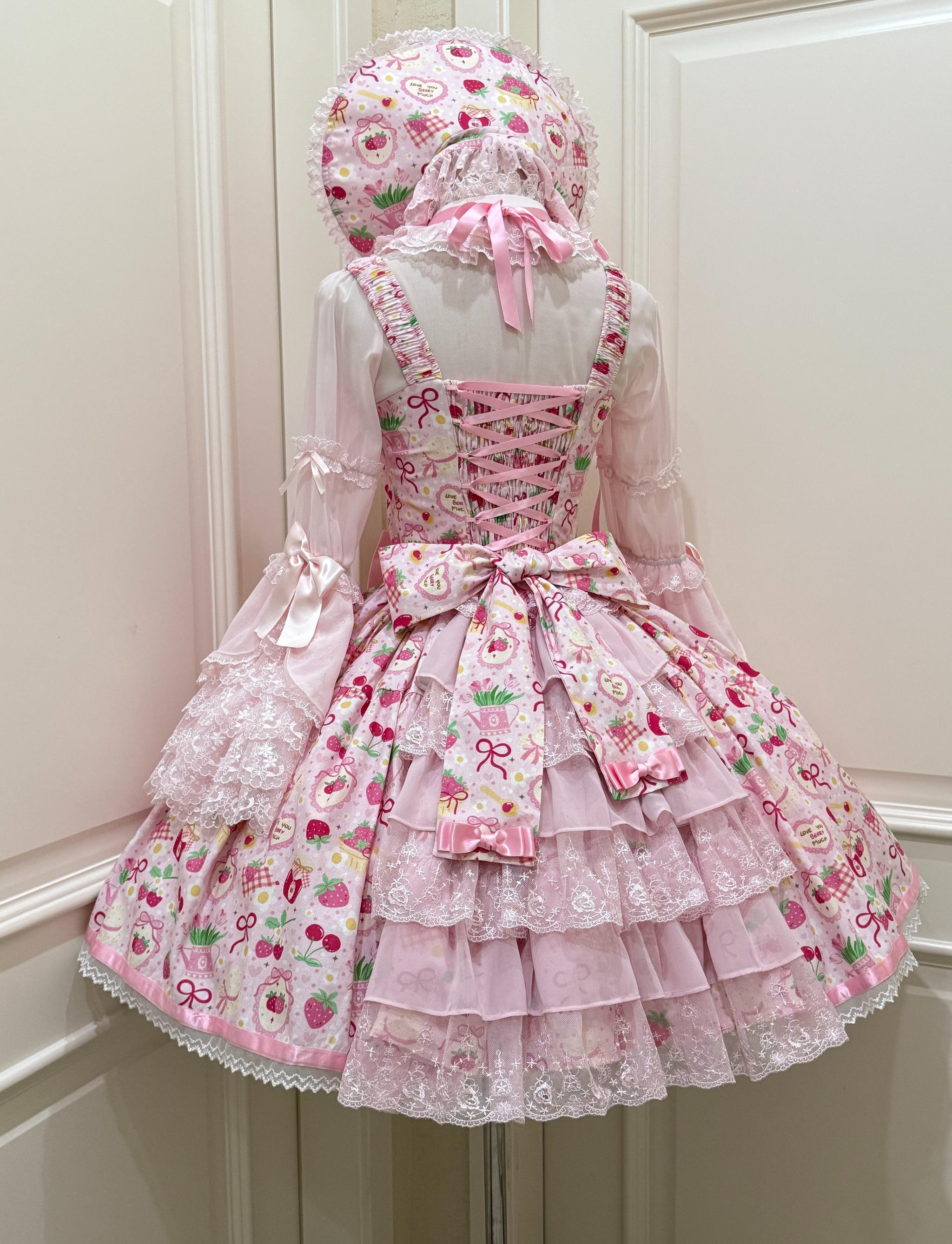 Fruit Hard Candy - Cotton Old School Lolita Candy Printed OP & JSK Dress 45536:853645