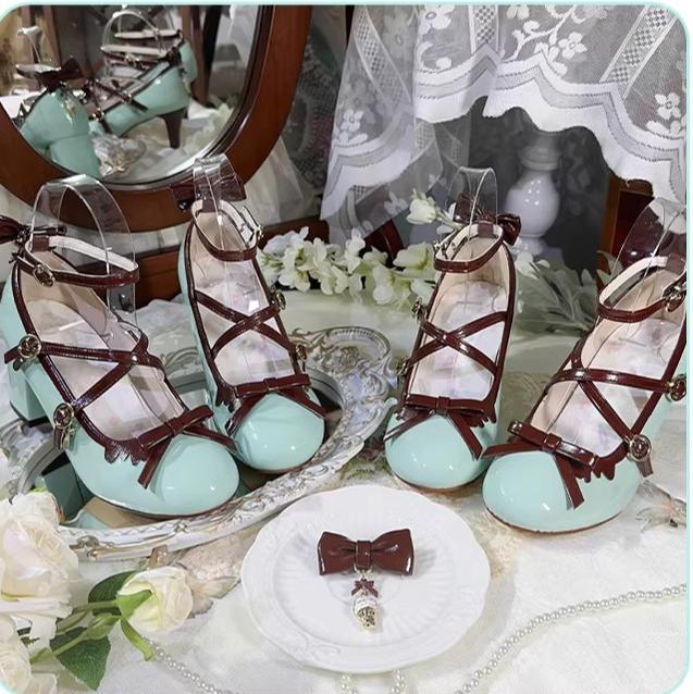 Lady Tea Party - Elegant Lolita Heel Shoes, Macaron Color 44576:815532