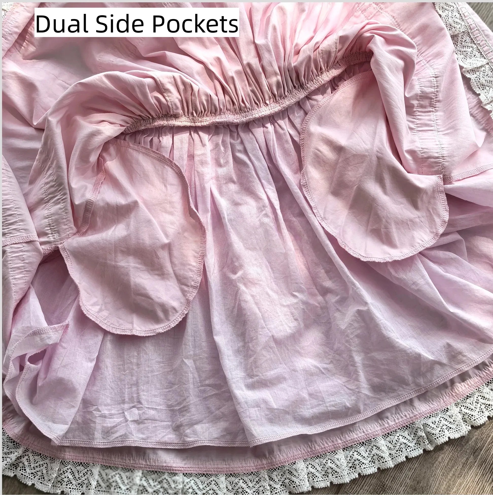 Yarn-Woven Doll Clothing - Old School Lolita Cotton JSK, Peter Pan Collar Blouse