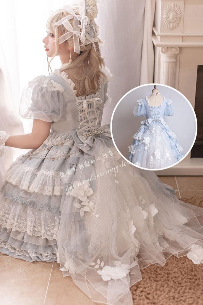 Waltz - Classic Lolita Plus-size OP Dress, Front Opening