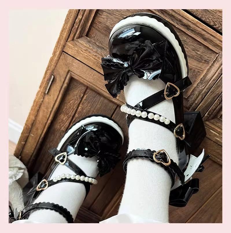 Witch's Night - Crush Complex - Sweet Lolita Heel Shoes, Pearls & Bows 43746:784545