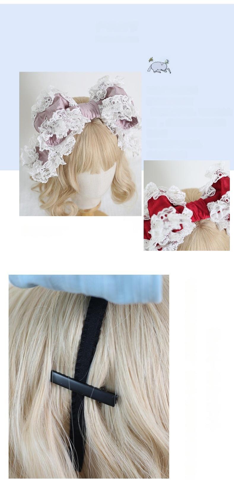 Xiaogui - Sweet Lolita KC with Large Lace Bow in Multiple Colors