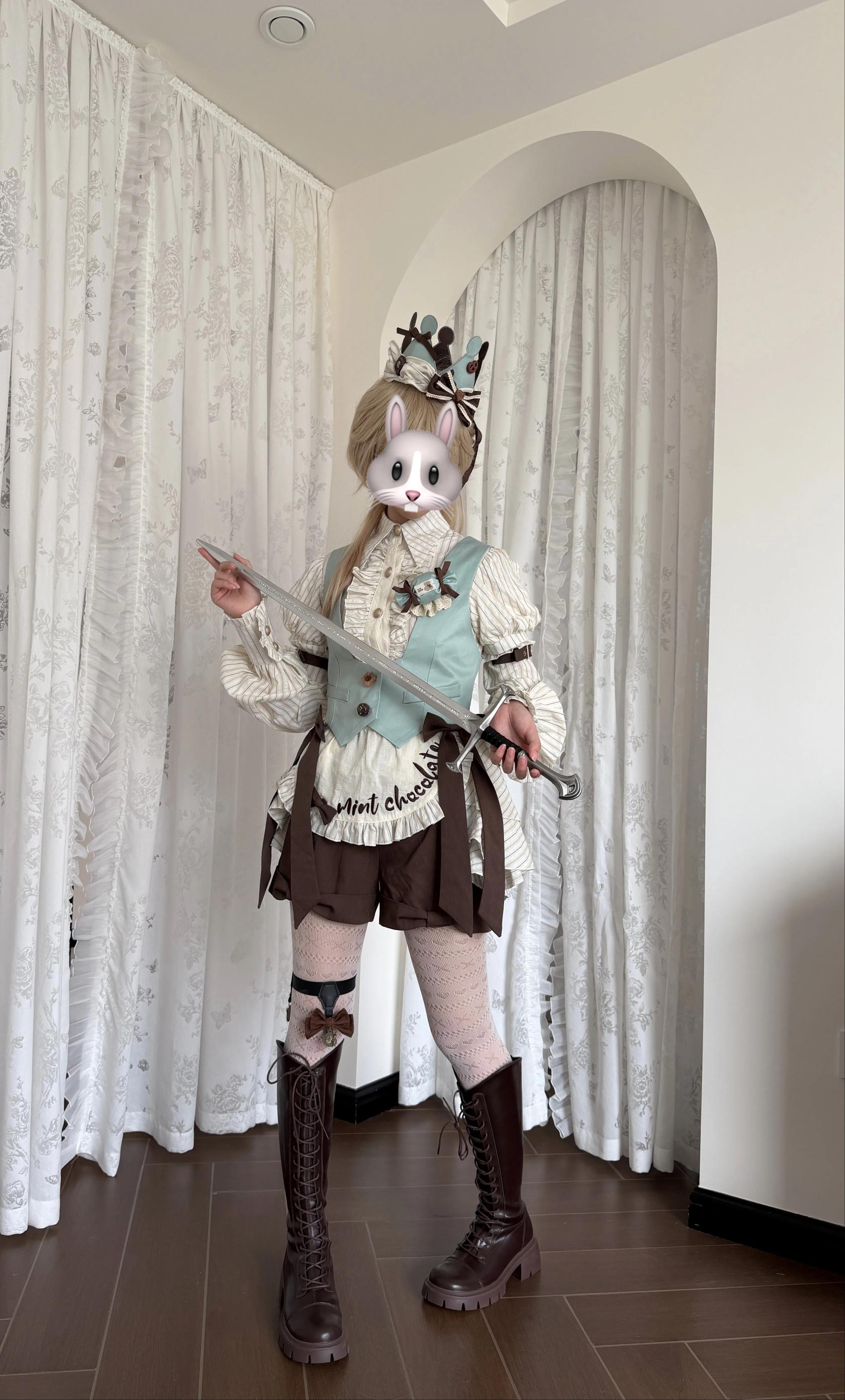 Dream Volley - Mint Chocolate Ouji Lolita Shorts or Skirt Set 45783:862366