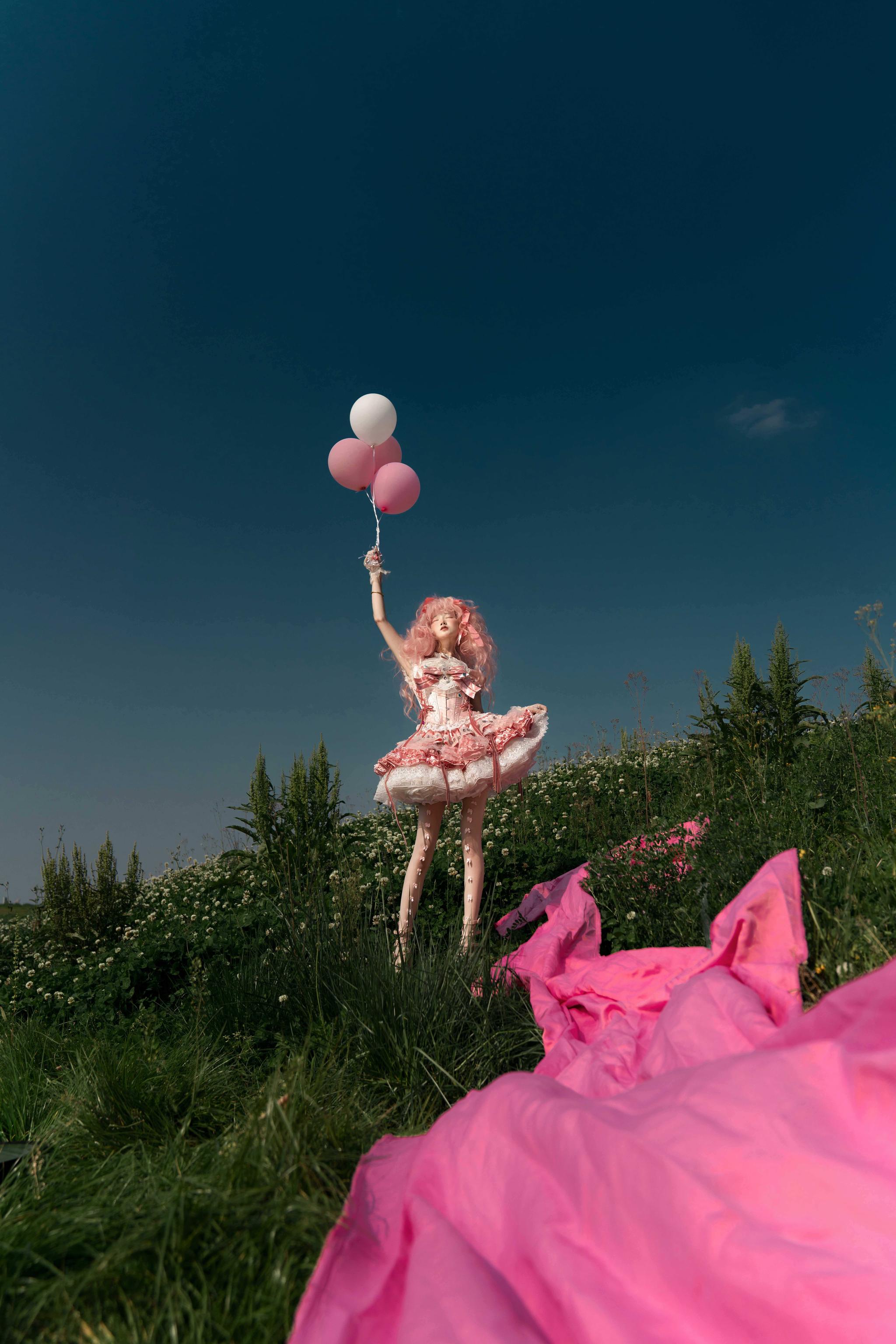 Dream Nuclear Island - Dream Nuclear Bubbles - Pink Sweet Lolita Corset & Tiered SK