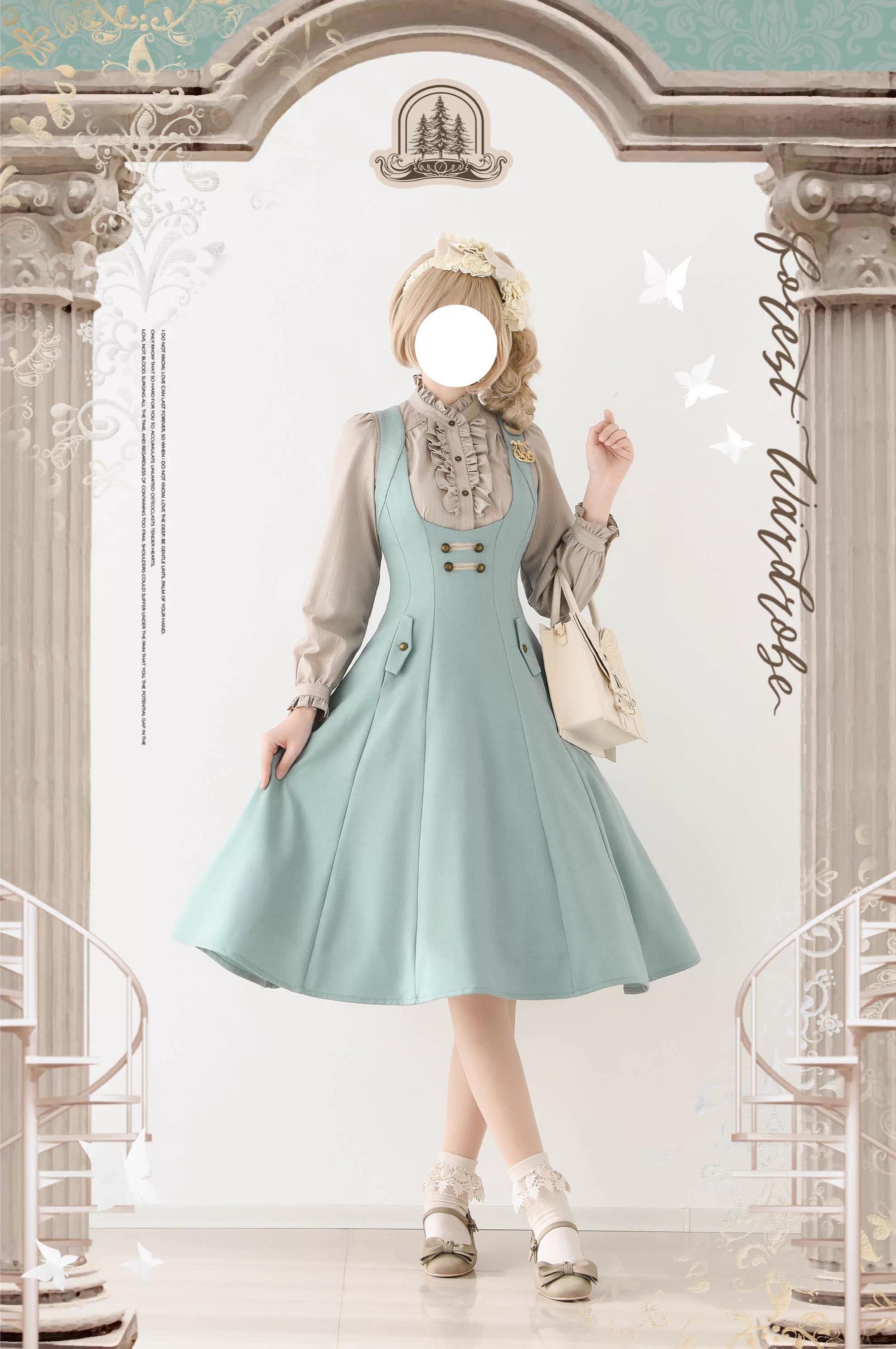 Forest Corridor - Classic Lolita Bust Supporting JSK, Waisted Shirt