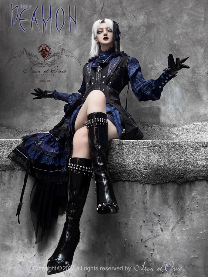 Arca et Ovis - Gothic Lolita Trailing Prince Series Lace Single-Sided Trailing Multicolors