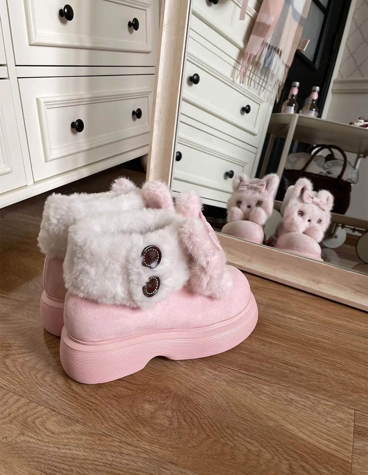 Sheep Puff - Fluffy Zoo - Fluffy Sweet Lolita Snow Boots, Animal Decorations 44263:801750