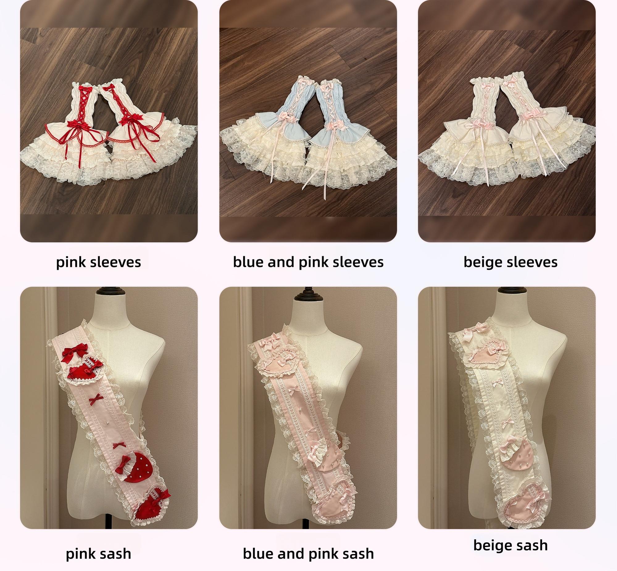 Strawberry Ribbon - Sweet Lolita Wedding Dress, Side Opening 44910:827542