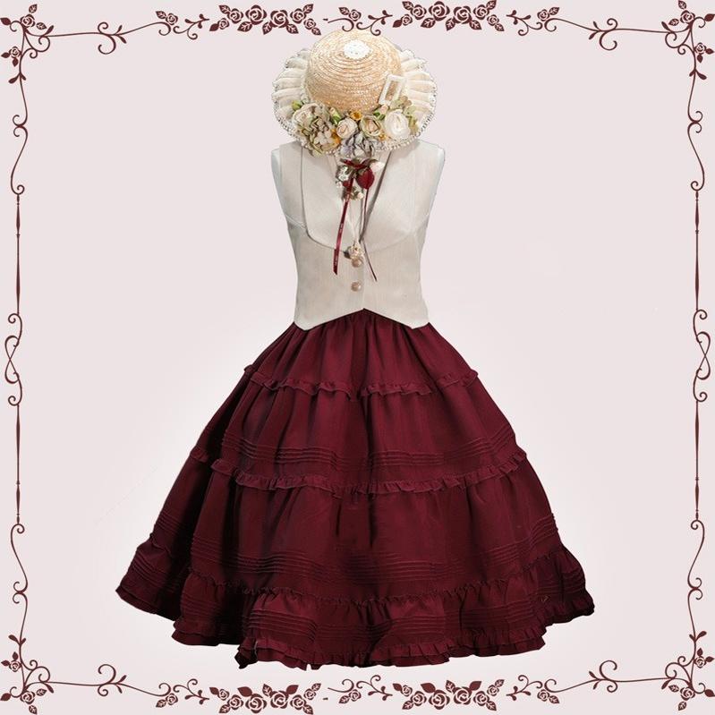 Tiny Garden~Old Love Songs~Lolita Elegant Vintage SK and Waistcoat 8820:592638