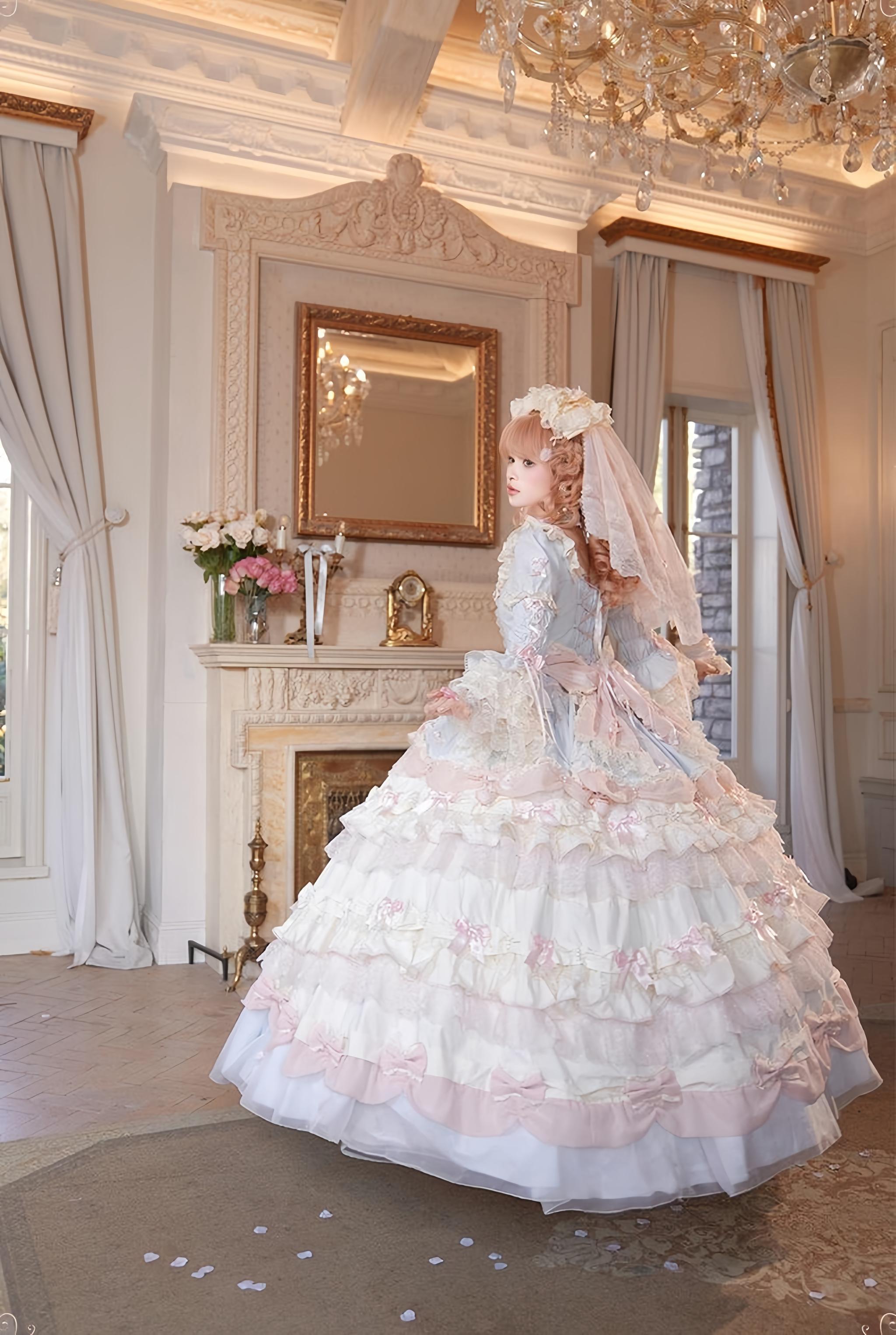 Strawberry Ribbon - Sweet Lolita Wedding Dress, Side Opening 44910:827548