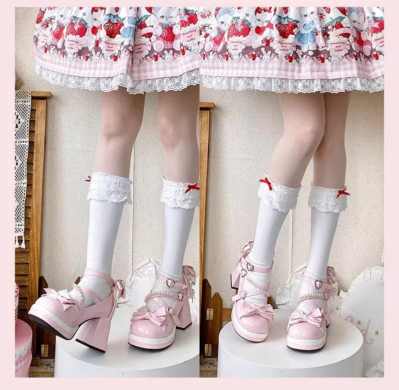 Witch's Night - Crush Complex - Sweet Lolita Heel Shoes, Pearls & Bows