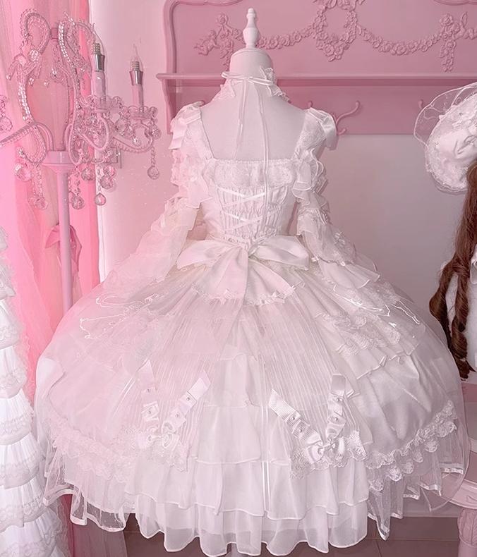 Mengfuzi - Gem Princess - Wedding Sweet Lolita JSK Dress Suit, Side Zipper 44018:792368