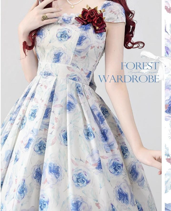 Forest Wardrobe - Forest Basket 3.0 - Vintage Lolita JSK Dress Summer Thin Dress