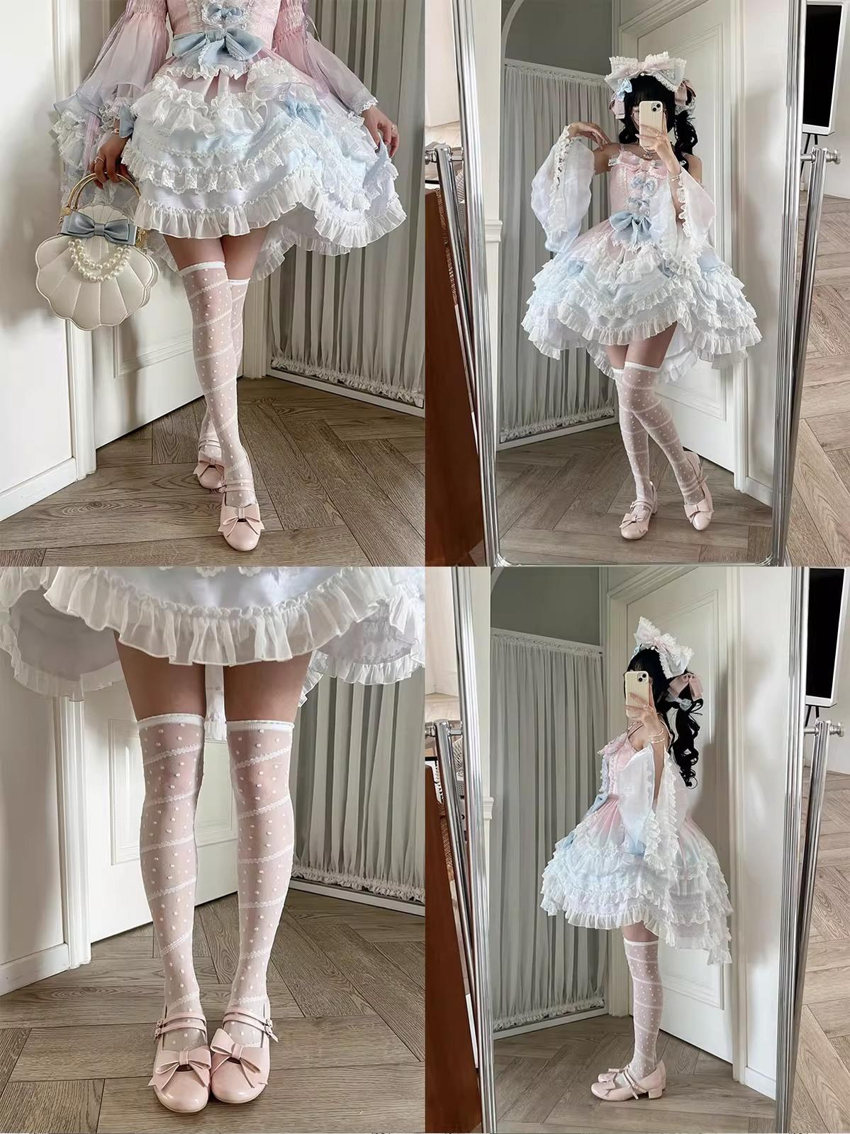 MODO - Apple Candy - Pointed Toe Lolita Shoes, Low Block Heel 43744:784843