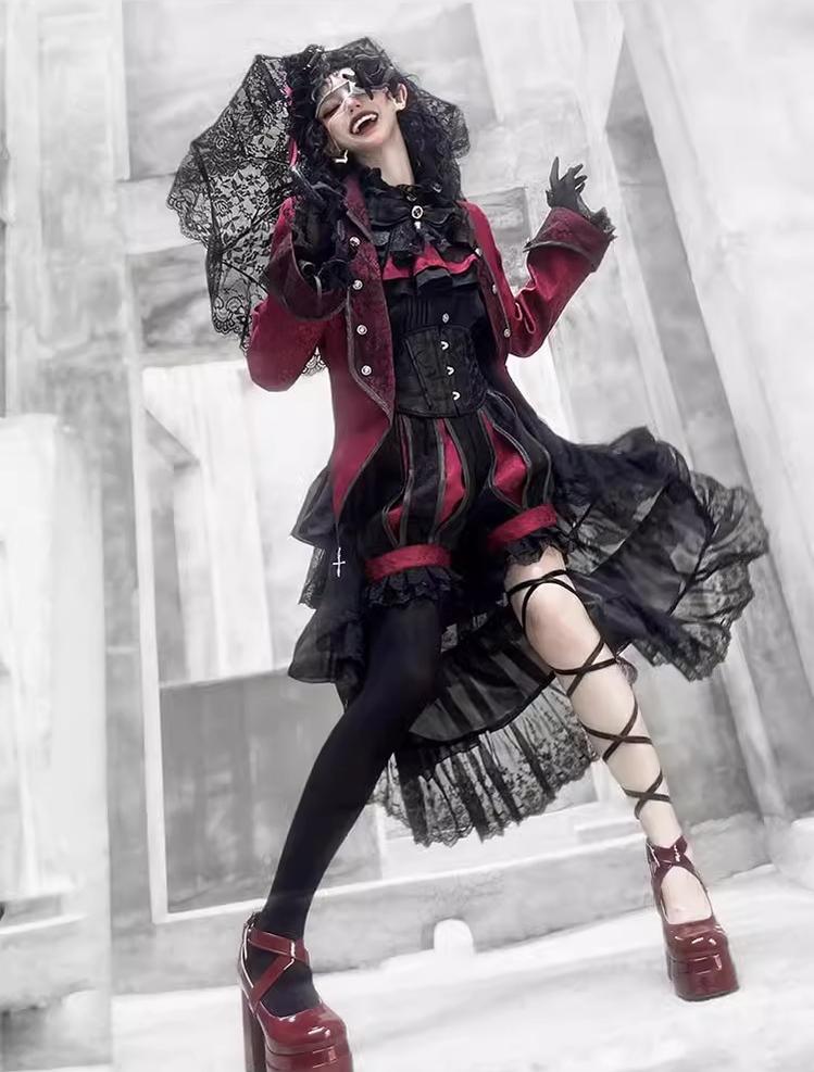 CastleToo - Coffin of Pilgrimage - Ouji Lolita Shirt Pants Suit Medieval European Prince Suit