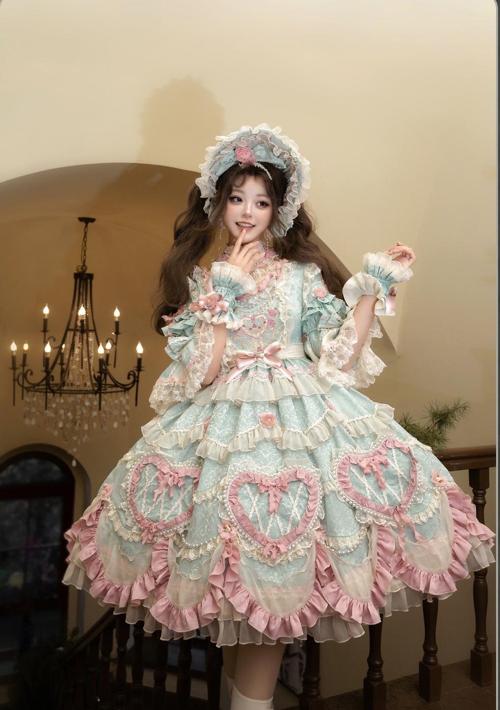 Bramble Rose - Antique Cake - Vintage Lolita OP Princess Dress Gorgeous Lolita Outfit 41536:701602