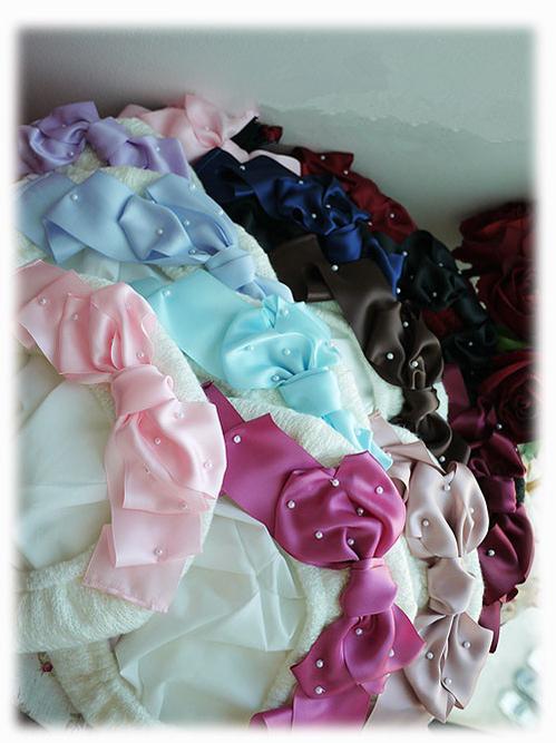 Chess Story~Cutie Ribbon~Sweet Lolita Woolen Twisted Bow Lolita Beret ...
