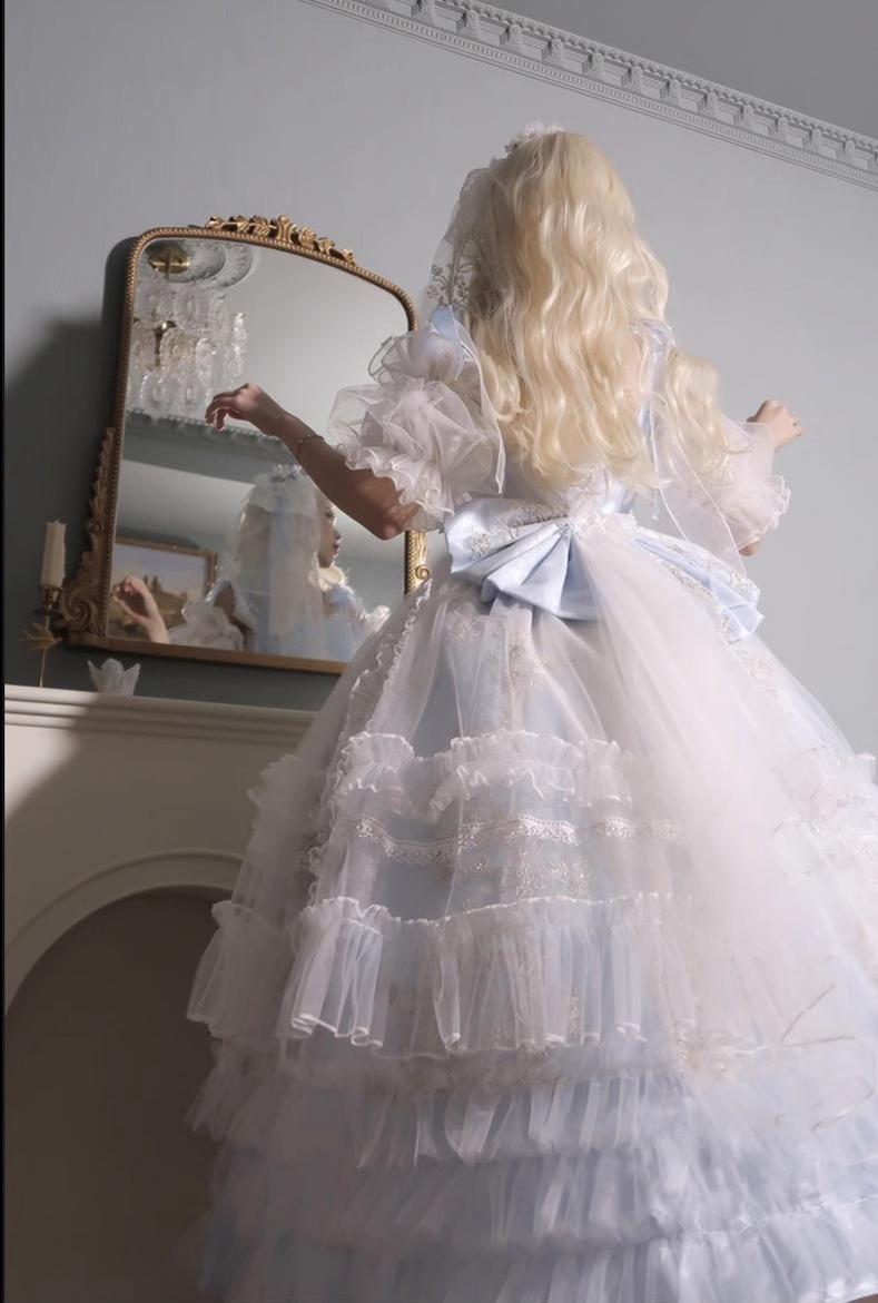 Daydream Whisper - Endless Summer - Bridal Wedding Lolita JSK Open-Back Dress 43043:776268