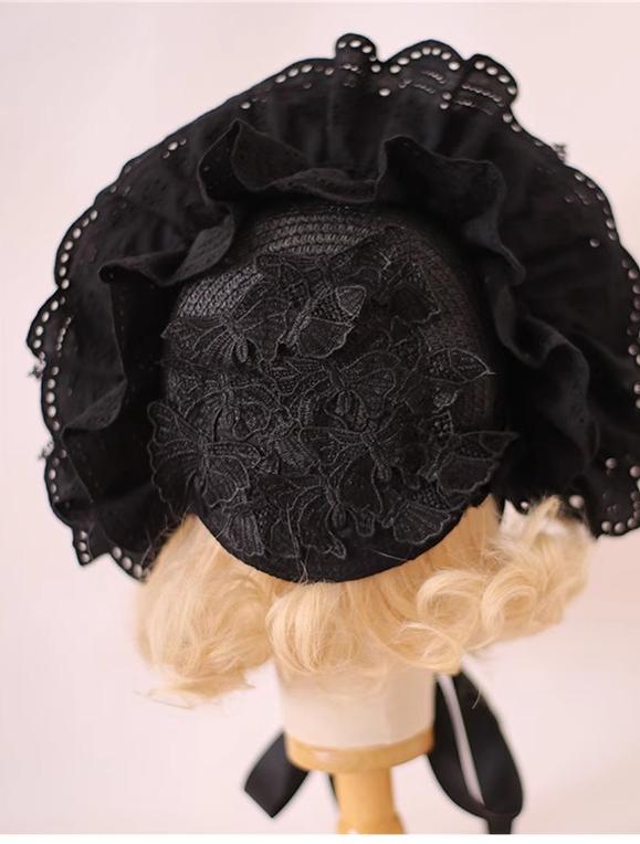 Xiaogui - Classic Lolita Bonnet Lace Elegant Lolita Hat
