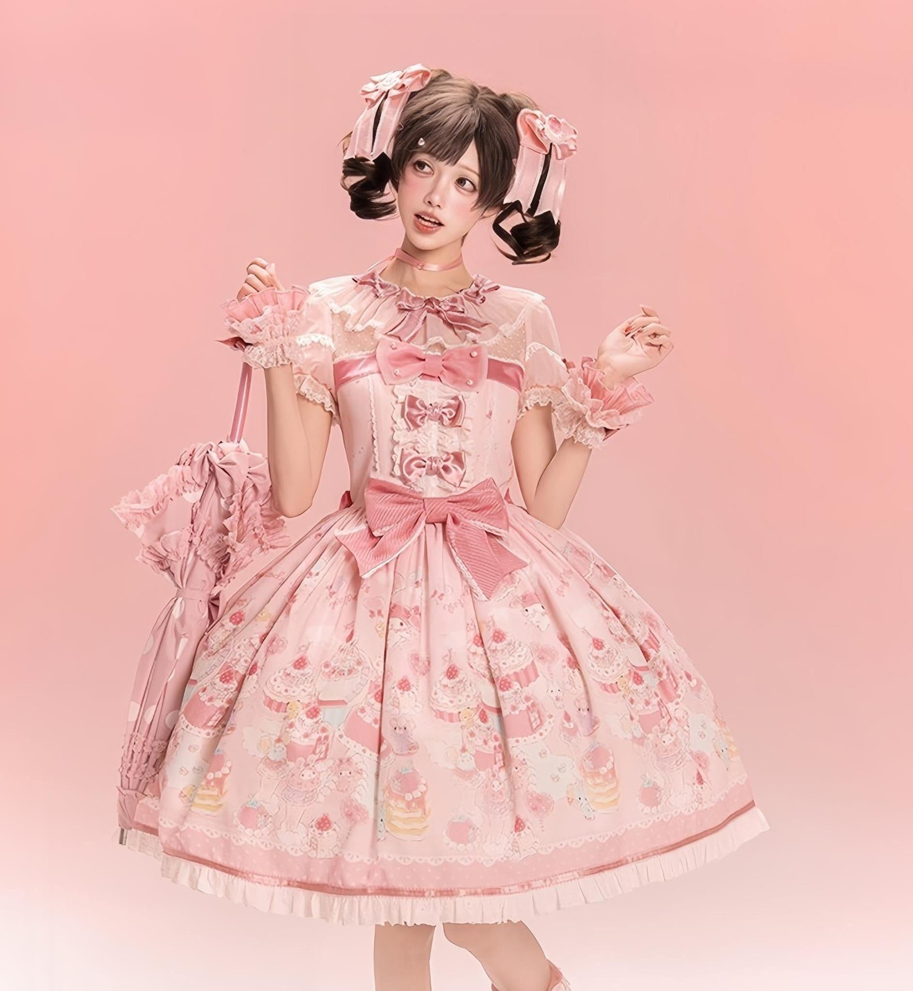 IP Collaboration Sweet Lolita Dress, Gorgeous OP & Slim JSK 44792:821857